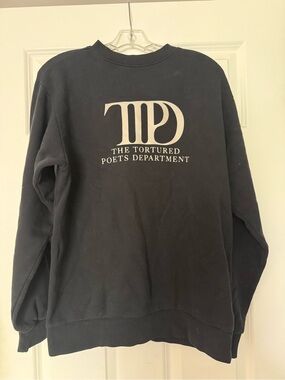 The Tortured Poets Department Black Logo Sweatshirt,Taylor Swift